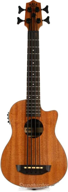 Kala U-Bass Scout, Mahogany Acoustic-Electric Bass Guitar - Natural Satin