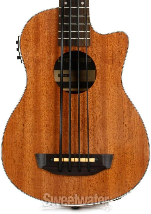  Kala U-Bass Scout, Mahogany Acoustic-Electric Bass Guitar - Natural Satin