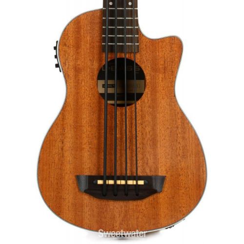  Kala U-Bass Scout, Mahogany Acoustic-Electric Bass Guitar - Natural Satin