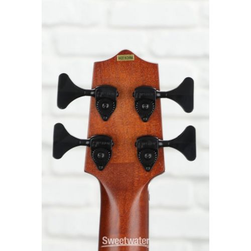 Kala U-Bass Exotic Mahogany, Left-Handed Acoustic-Electric Bass Guitar - Natural Satin