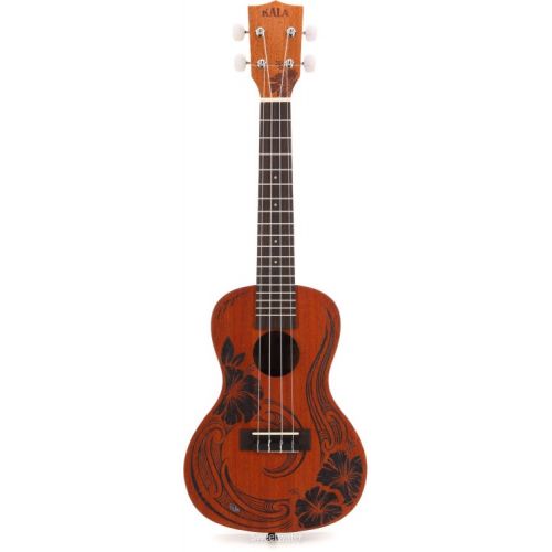  Kala Voyage Collection Unity Concert Ukulele - Natural with Maori Design