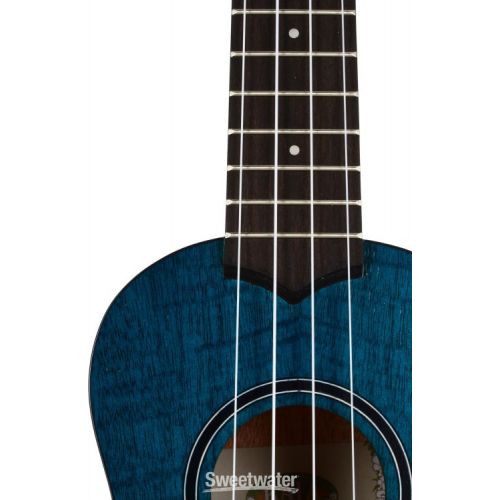  Kala KA-SEMB Exotic Mahogany Soprano Ukulele - Blue Satin