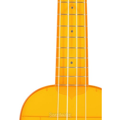  Kala Waterman Seaglass Collection Soprano Ukulele - Transparent Amber Yellow