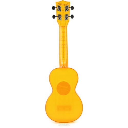  Kala Waterman Seaglass Collection Soprano Ukulele - Transparent Amber Yellow