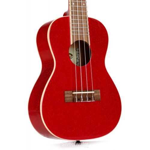  Kala Sparkle Concert Ukulele - Ritzy Red