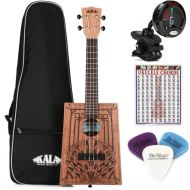 Kala Cigar Box Concert Ukulele Essentials Bundle - Art Deco