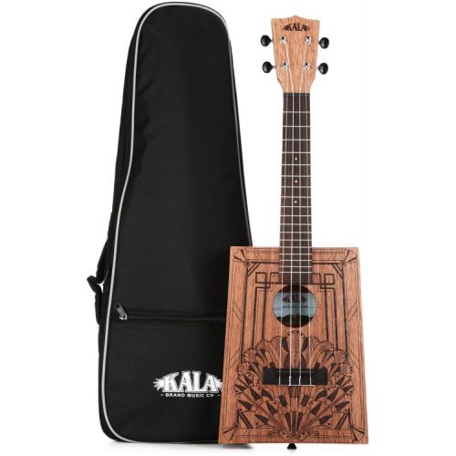  Kala Cigar Box Concert Ukulele Essentials Bundle - Art Deco