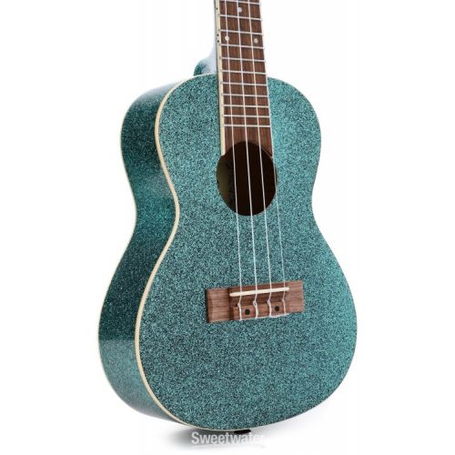  Kala Sparkle Concert Ukulele Essentials Bundle - Rhapsody In Blue