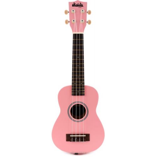  Kala Ukadelic Soprano Ukulele Essentials Bundle - Flamingo