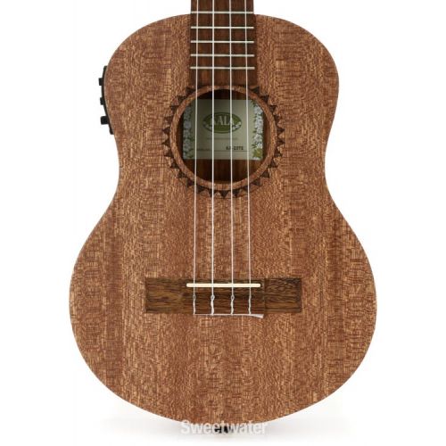  Kala Burled Meranti Tenor Acoustic-Electric Ukulele Essentials Bundle - Natural