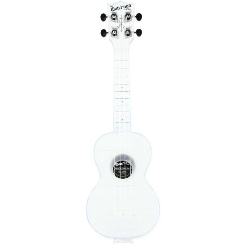  Kala Waterman Seaglass Collection Soprano Ukulele Essentials Bundle - Transparent Frosted Glass