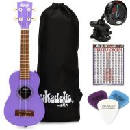 Kala Ukadelic Soprano Ukulele Essentials Bundle - Ultra Violet