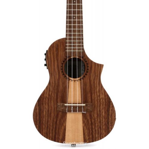  Kala Teak Tri-Top Concert Acoustic-electric Ukulele Essentials Bundle - Natural