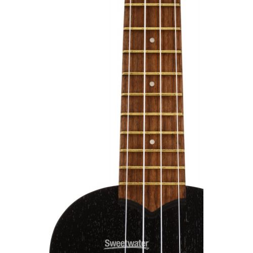  Kala KA-15S Mahogany Soprano Ukulele - Black Satin