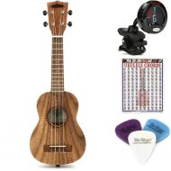 Kala Teak Soprano Ukulele Essentials Bundle - Natural