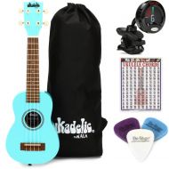 Kala Ukadelic Soprano Ukulele Essentials Bundle - Frost Bite