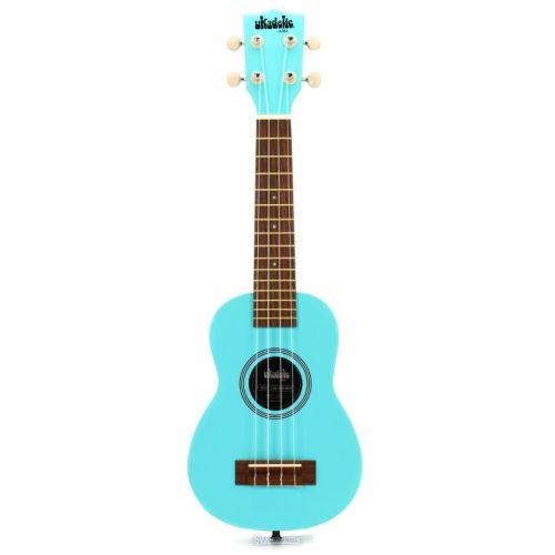  Kala Ukadelic Soprano Ukulele Essentials Bundle - Frost Bite