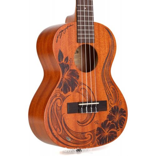  Kala Voyage Collection Unity Tenor Ukulele - Natural with Maori Design