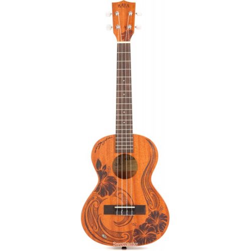  Kala Voyage Collection Unity Tenor Ukulele - Natural with Maori Design