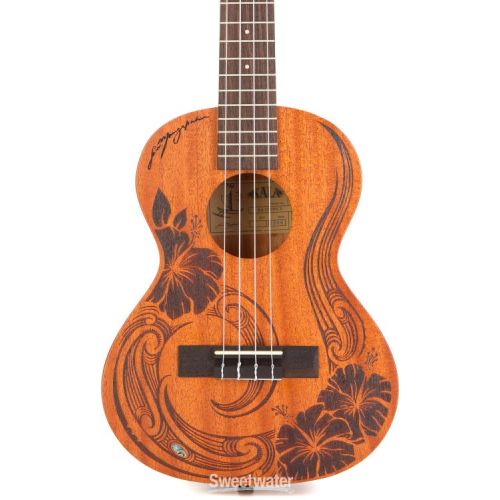  Kala Voyage Collection Unity Tenor Ukulele - Natural with Maori Design