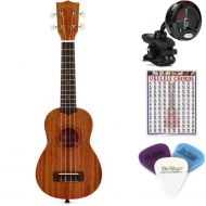 Kala KA-15S Soprano Ukulele Essentials Bundle - Satin Mahogany