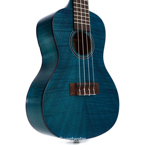  Kala KA-CEMB Exotic Mahogany Concert Ukulele - Blue Satin