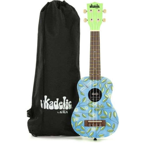  Kala Ukadelic Soprano Ukulele Essentials Bundle - Night Light