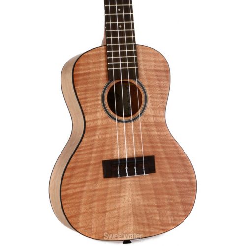  Kala KA-CEM Exotic Mahogany Concert Ukulele Essentials Bundle - Amber Satin