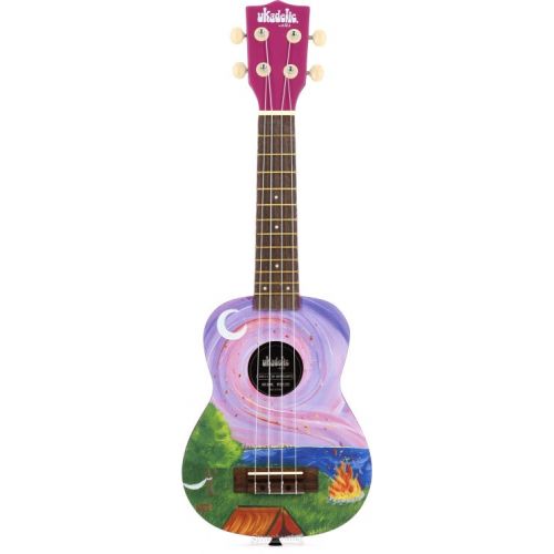  Kala Ukadelic Soprano Ukulele Essentials Bundle - Happy Camper