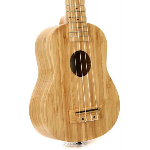  Kala KA-BMB-S Soprano Ukulele Essentials Bundle - Solid Bamboo