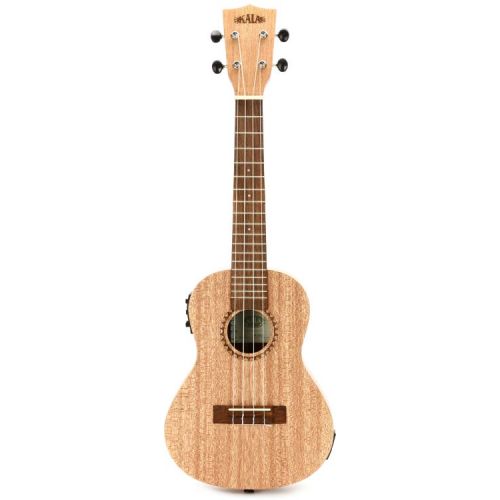  Kala Burled Meranti Concert Acoustic-Electric Ukulele Essentials Bundle - Natural