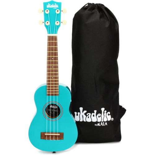  Kala Ukadelic Soprano Ukulele Essentials Bundle - Lochness