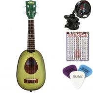 Kala Novelty Pineapple Soprano Ukulele Essentials Bundle - Guacalele