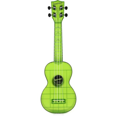  Kala Waterman Seaglass Collection Soprano Ukulele - Transparent Jade Green