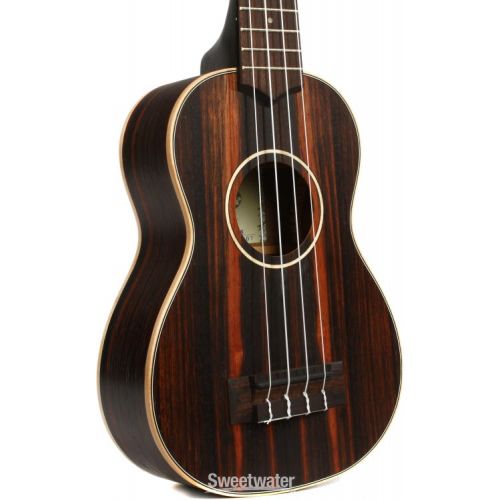  Kala KA-EBY-S Soprano Ukulele - Striped Ebony