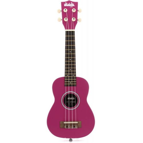  Kala Ukadelic Soprano Ukulele Essentials Bundle - Dragon Fruit