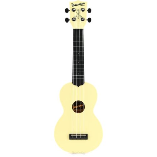  Kala Waterman Beach Collection Soprano Ukulele Essentials Bundle - Glow In The Dark Starlight Yellow