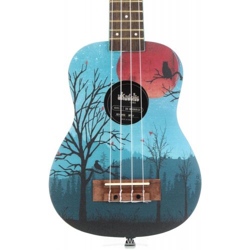  Kala Ukadelic Soprano Ukulele Essentials Bundle - Moonrise