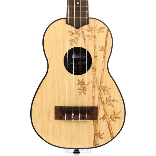  Kala Ukadelic Bamboo Top Soprano Ukulele - Natural Satin