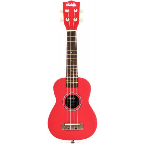  Kala Ukadelic Soprano Ukulele Essentials Bundle - Cherry Bomb