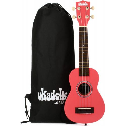  Kala Ukadelic Soprano Ukulele Essentials Bundle - Razzle Dazzle