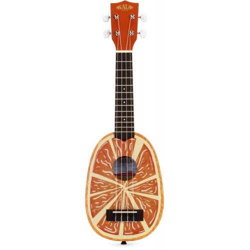  Kala Novelty Pineapple Soprano Ukulele Essentials Bundle - Orange