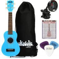 Kala Ukadelic Soprano Ukulele Essentials Bundle - Blue Yonder