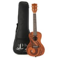 Kala Voyage Collection Guidance Concert Ukulele - Natural with Maori Design