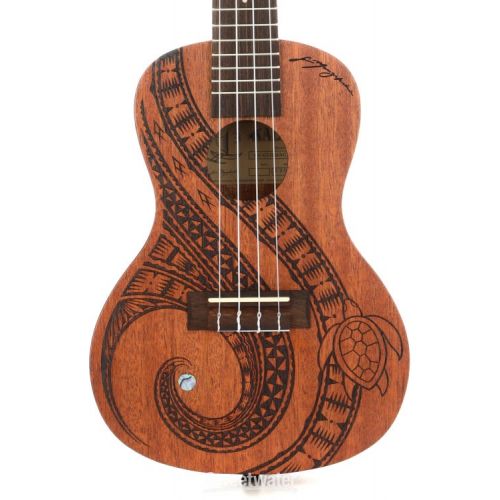  Kala Voyage Collection Guidance Concert Ukulele - Natural with Maori Design