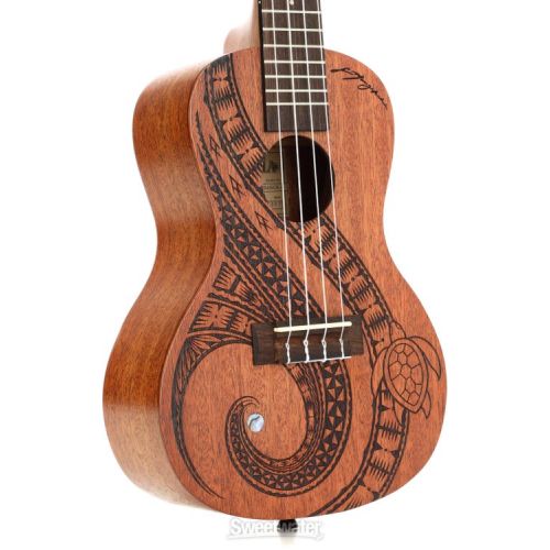  Kala Voyage Collection Guidance Concert Ukulele - Natural with Maori Design