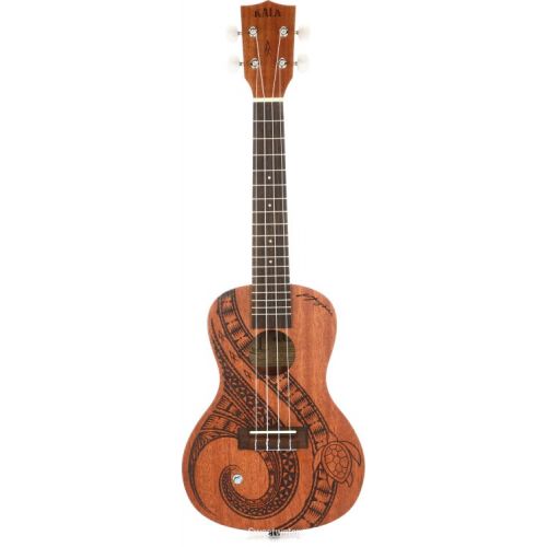  Kala Voyage Collection Guidance Concert Ukulele - Natural with Maori Design