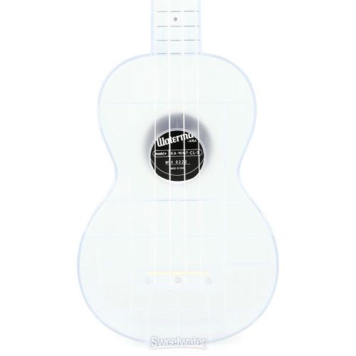  Kala Waterman Seaglass Collection Soprano Ukulele - Transparent Frosted Glass