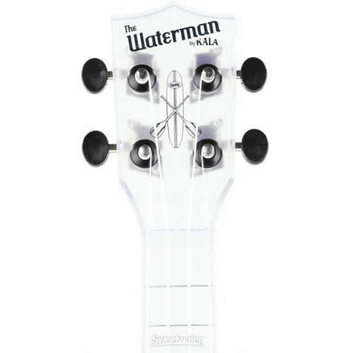  Kala Waterman Seaglass Collection Soprano Ukulele - Transparent Frosted Glass