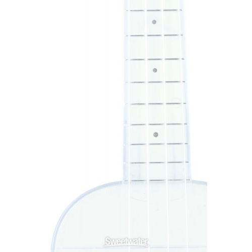  Kala Waterman Seaglass Collection Soprano Ukulele - Transparent Frosted Glass